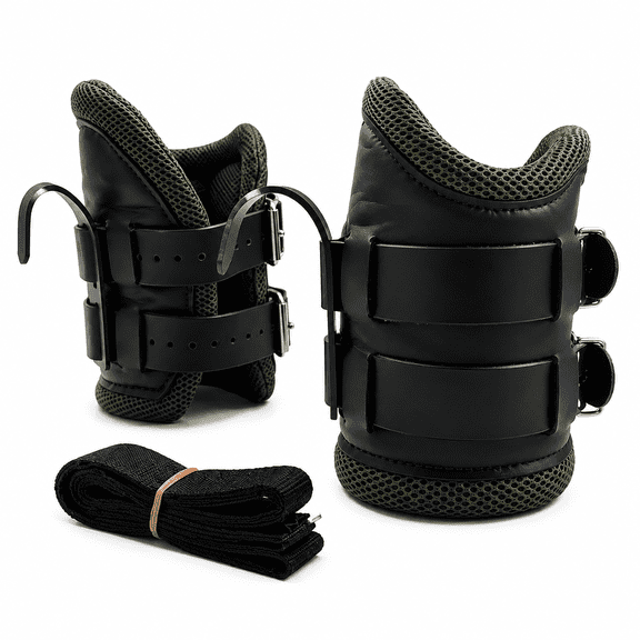Professional Anti-Gravity Inversion Boots for Core Strengthening | Heavy-Duty Ankle Hooks for Gravity Stretching & Strength Training | Ergonomic Padded Inversion Gear for Home Gym