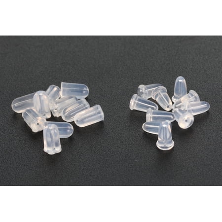 Silicone Earring Backs, 20 Pcs Hypoallergenic Anti-Puncture Clear Replacement Backings