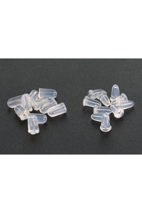 Silicone Earring Backs, 20 Pcs Hypoallergenic Anti-Puncture Clear Replacement Backings