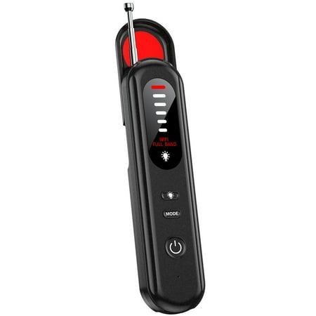 Professional Anti-Spy Detector: Hidden Camera & GPS Tracker Finder, RF Signal Scanner for Travel, Hotel, Car, Office - Portable Privacy Protection Device (Black)