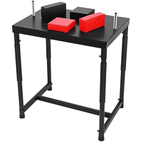 Professional Arm Wrestling Battle Table, 2200LBS Standard Arm Wrestling Table Adjustable Competition Wrist Strength Training Support Plate Equipment with Elbow Pads for Gym Club Sports Fields Homes