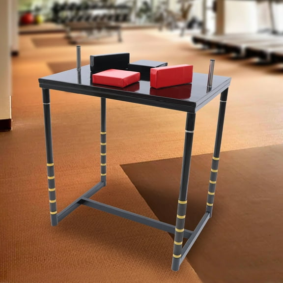 Professional Arm Wrestling Battle Table with Adjustable Pads, Winning Pads, and High Stability, for Gym and Competition, Red & Black