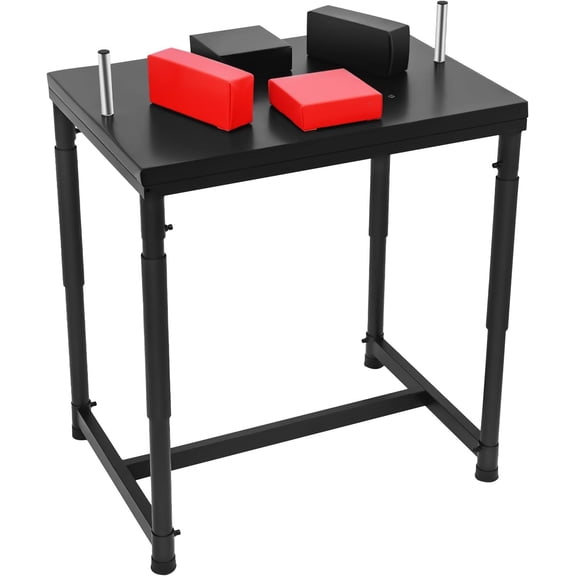 Professional Arm Wrestling Table, 2204 LBS Adjustable Standard Arm Wrestling Battle Table, Standard Wrist Stand w/ Pads Handles, Wrist Training Equipment for Gyms, Sports Halls, Homes