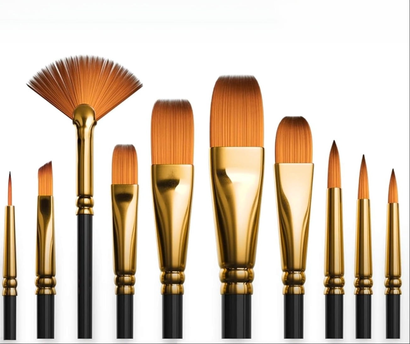 Professional Artist Paint Brush Set of 12 - Painting Brushes Kit for Kids, Adults Fabulous for Canvas, Watercolor & Fabric - for Beginners and Professionals - Great for Water, Oil or Acrylic Painting