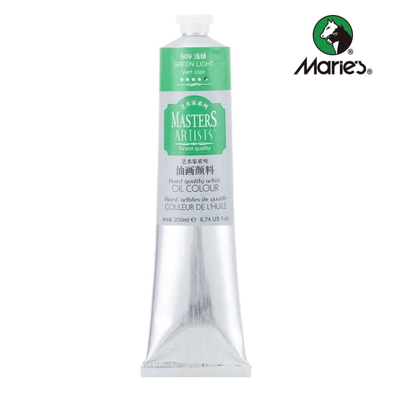 Professional Artist Quality Oil Paint, 200ml(6.74 US fl.oz) Tubes, Artist-Grade Quality (Studio & Hobby Use),Green Light