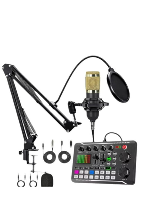 Professional Audio Mixer, Live Sound Card with DJ Mixer Effects & Voice Changer, Podcast Production Studio Equipment, Prefect for Streaming/Podcasting/Gaming P8A0 By NZRUANE