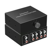 Professional Audio Switch Splitter RCA Stereo Switcher Selector Switch Box