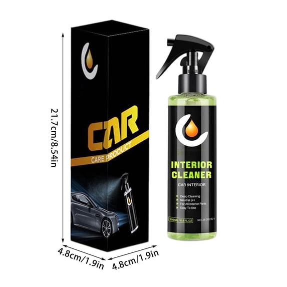 Professional Automotive Interior Cleaner Concentrate 200ml Heavy-Duty Upholstery Stain Remover Car Seat Fabric Leather Cleaner Spray