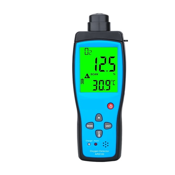 Professional Automotive Oxygen Detector Gas Analyzer O2 Meter Monitor Measuring 0-25% W/ Battery Sound And Light Vibration Alarm