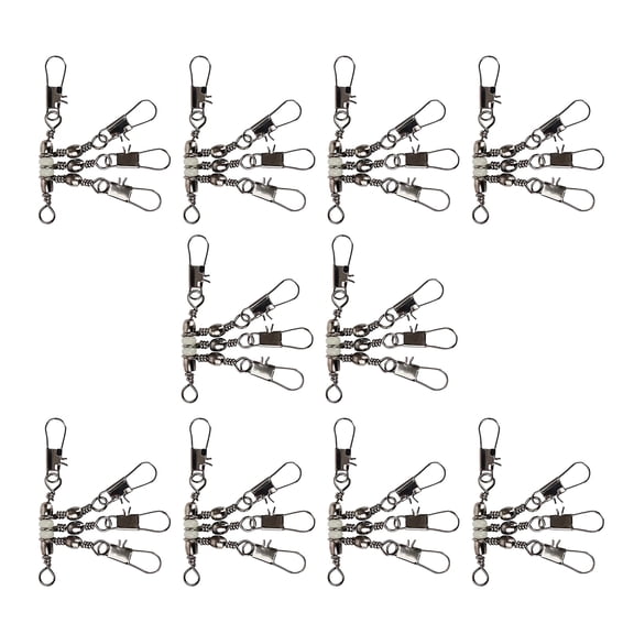 Professional B Pattern Fishing Connector Steel/Brasses Quick-Connect Swivels for Soft Baits & Hooks