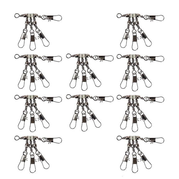 Professional B Pattern Fishing Split Connector Swivels for Soft Lures Jigs Hook