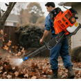 thumbnail image 1 of Professional Backpack Leaf Blower, 52CC Gas Leaf Blower,550CFM 2-Cycle Backpack Gas Leaf Blower with Adjustable Tubes for Wet Leaves, Snow Removal and Lawn Cleanup, 1 of 8
