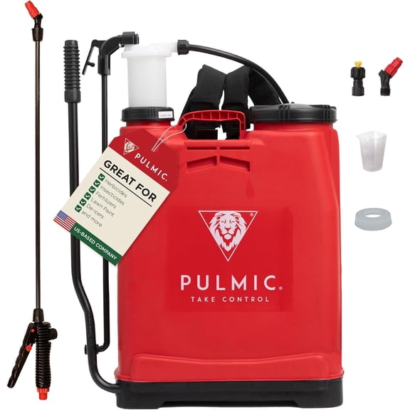 Professional Backpack Sprayer, Lawn and Garden Sprayer, Padded Shoulder Strap for Pests & Weeds, Watering, and Spraying Plants, Manual Pump with Lower Wear, 4 Gallon Backpack Sprayer