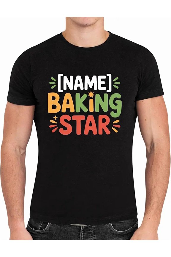 Professional Baking Star Activity Squad Job Style Passion Black Unisex T-Shirt up to size 5XL