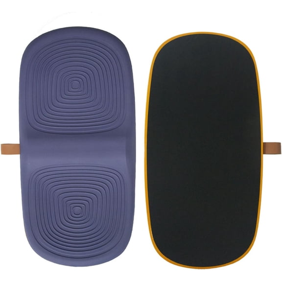 Professional Balance Board with Anti-Slip Surface, Wooden Core, PU Cushioned Top, PVC Surface, Standing Desk Trainer, Ergonomic Design for Work, Muscle Relaxation, Blue