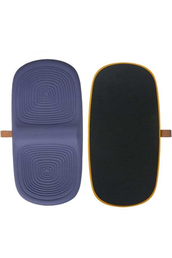 Professional Balance Board with Anti-Slip Surface, Wooden Core, PU Cushioned Top, PVC Surface, Standing Desk Trainer, Ergonomic Design for Work, Muscle Relaxation, Blue