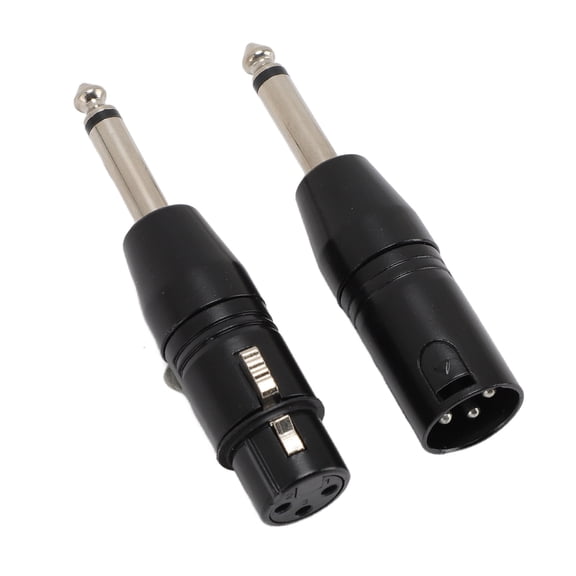 Professional Balanced XLR to 6.35mm 1/4 Inch Audio Connector Adapter Male to Female Kit for Mixer Microphone Stereo Sound Systems (2 Pack / 0.39 x 0.39 x 3.2 Inches)