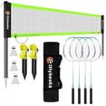 thumbnail image 1 of Professional Baminton Set, Portable Badminton Net Set for Backyard with Carring Bag, 4 Aluminum Badminton Rackets, 3 Shuttlecocks - Easy Set Up & Durable, 1 of 8