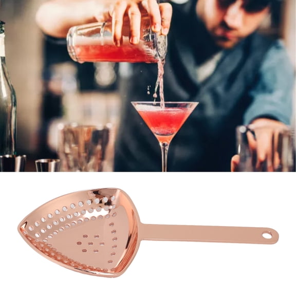 Professional Bar Strainer, Triangular Design, No,Bend, No,Break, Reduces Hand Strain For Easy Cocktail Pouring