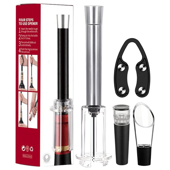 Professional Bar Tool Set, Wino on the Go Wine Opener, Air Pressure Wine Opener Set, Wino on the Go Lovers Gift Set with Aerator Pourer and Foil Cutter