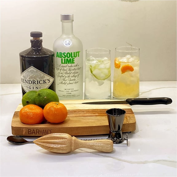 Mixing Bar Set Cocktail Kit with Jigger Cutting Board Reamer Spoon Knife Professional Bartender Tools