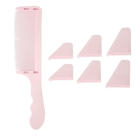 Professional Barber Comb, Curved S,Shape For Precise Haircuts Flat <span Style="background:red"></span>, Includes 6 Guides
