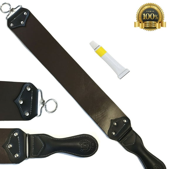Professional Barber Leather Strop Straight Razor Sharpening Shave Shaving Strap