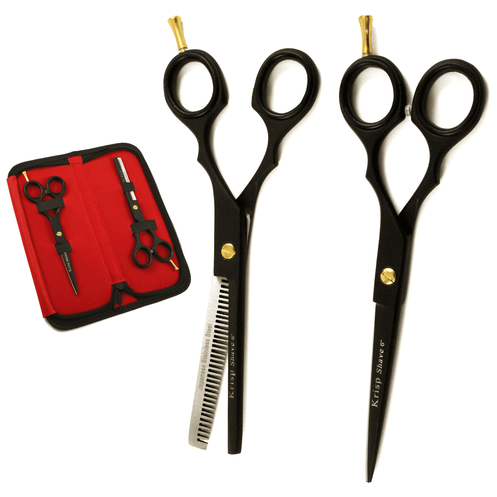 Professional Barber Women Men Hair Cutting Thinning Scissors/Shears Set Kit (6 Inch)