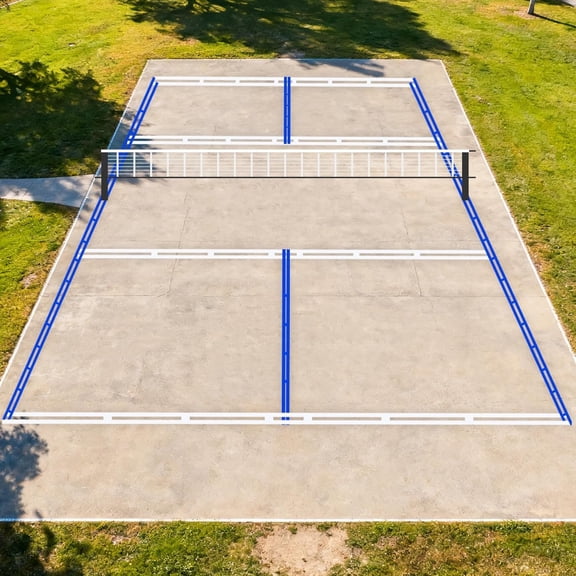 Professional Basketball Court Marking Kit, Thick Reusable Plastic Stencils for Concrete Driveway Asphalt, Weatherproof DIY Setup with Free Throw Line