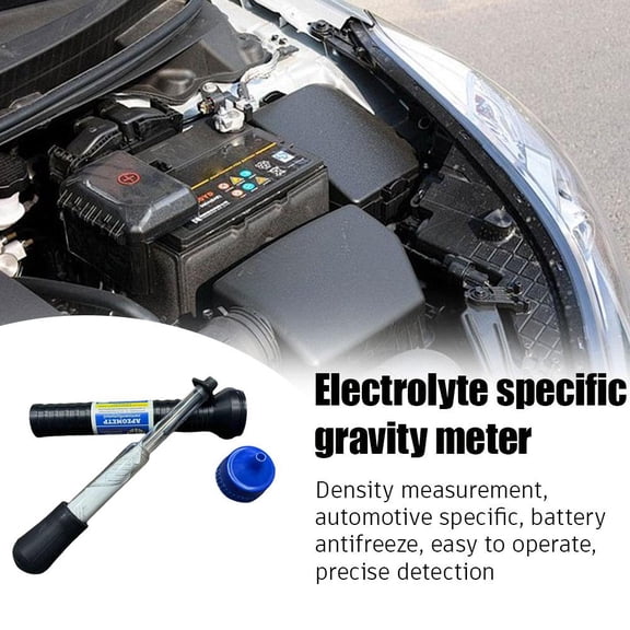 Professional Battery Hydrometer for Car Electric Vehicle Battery Electrolyte Density Measurement - Accurate Glass Tube Tester
