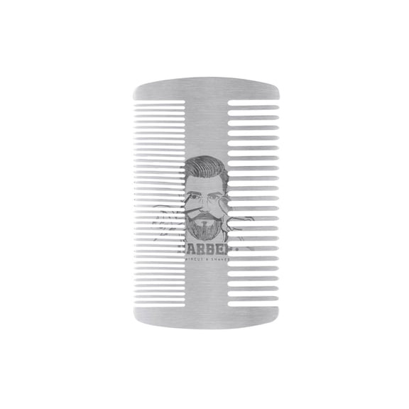 Professional Beard Comb With Smooth Teeth Men’s Grooming Essential Credit Card Sized Stainless Steel Styling Tool