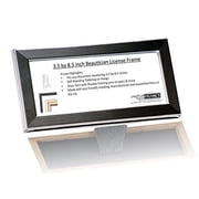 Professional Beautician License Frame - 3.5 by 8.5 inch Opening Self Standing Work Station Frame with Hanger