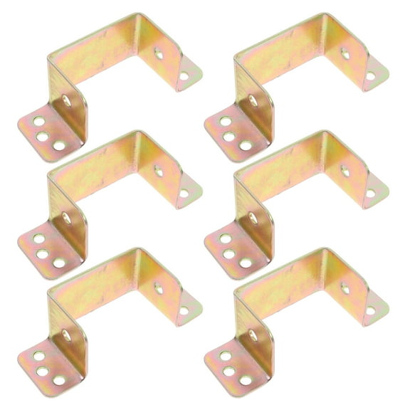 Professional Bed Rail Brackets Bed Bracket Bed Risers Bedframe Fastener Bracket Iron Orange 9.20X3.20X3.20CM 6 Pcs