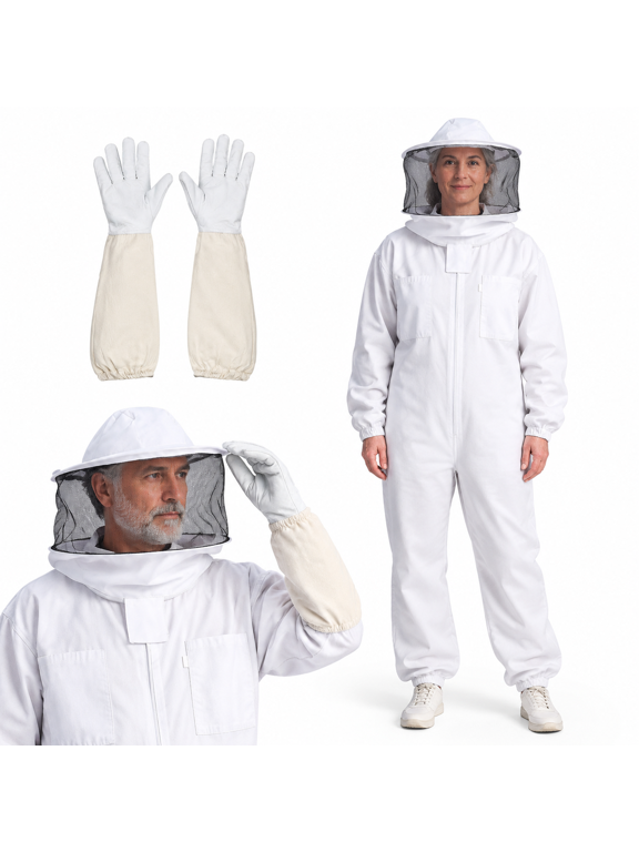 Professional Bee Sting Proof Beekeeping Suit, XXL fit 5'11''-6'3''