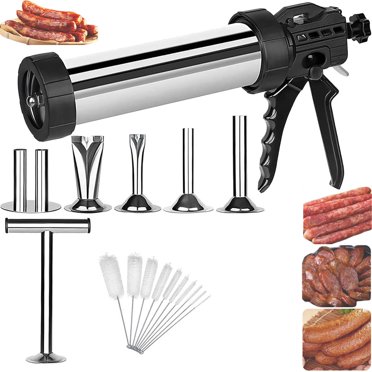 HK 2.5 Lb Stainless Steel Jerky Gun Kit – Extra Large Manual Sausage Maker