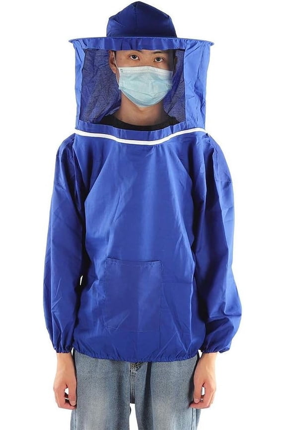 Professional Beekeeping Suit, Bee Keeper Suit for Men & Women with Protective Veil, Sting Proof Pull Over Bee Protection Suit for Beginner & Professional Bee Keepers, Kid Medium, Purple