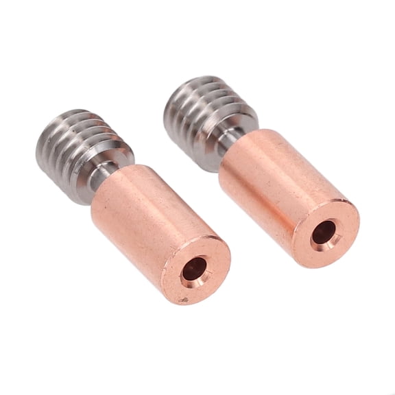Professional Bi Metal Heat Break Titanium Alloy and Copper Bimetallic Heatbreak Core for 3D Printer Extruder Parts, High Temperature Resistant up to 500C, 2-Pack (0.75 in / 1.9 cm)
