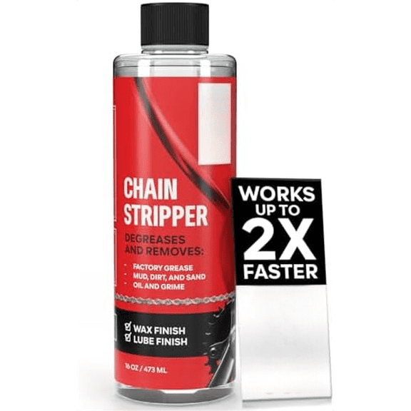 Professional Bike Chain Stripper Degreaser - 16oz Chain Cleaner & Wax Prep, Works in Minutes, Made in USA, Easy Drip-On Application On Bike, Soak for Deep Clean, Strip Prep for Bike & Motorcycle