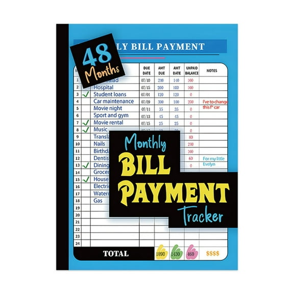 Professional Bill Payment Trackers Journal Paper Sheets For Financial Record