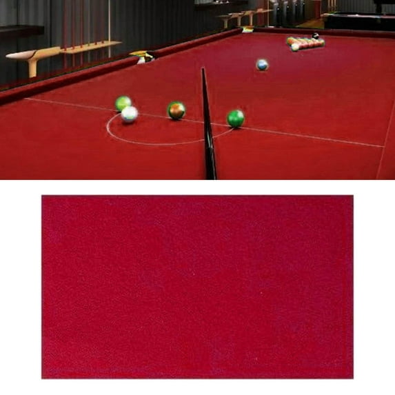 Professional Billiards Cloth Accessory 7ft 8ft 9ft Long Fabric Felt Tablecloth Durable Replacement Mat for Game Snooker Indoor Clubs Hotel , Red, 2.8x1.45M