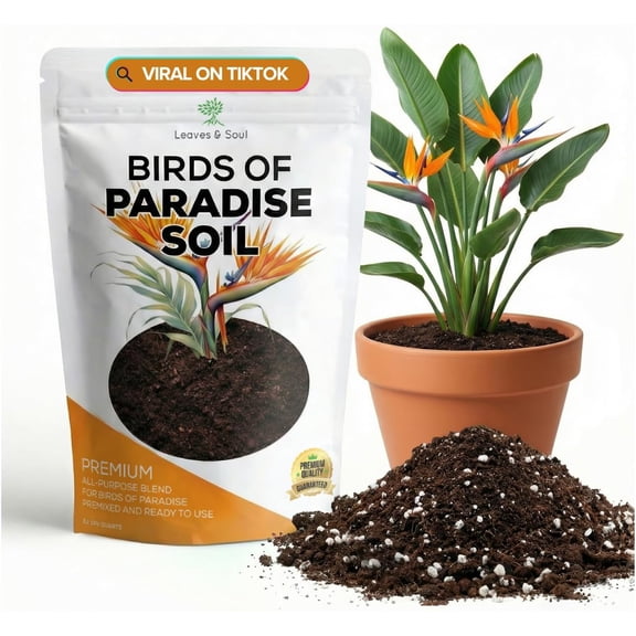 Professional Birds of Paradise Soil | Premium All Purpose Blend | Large 2.2 Quarts | Ready to Use for Indoor Plants | Peat Moss, Coco Coir, Perlite, Dolomite