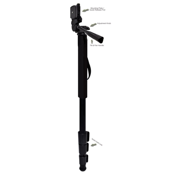 Professional Black 72" Monopod / Unipod (Quick Release) For Canon PowerShot G7 X Mark II