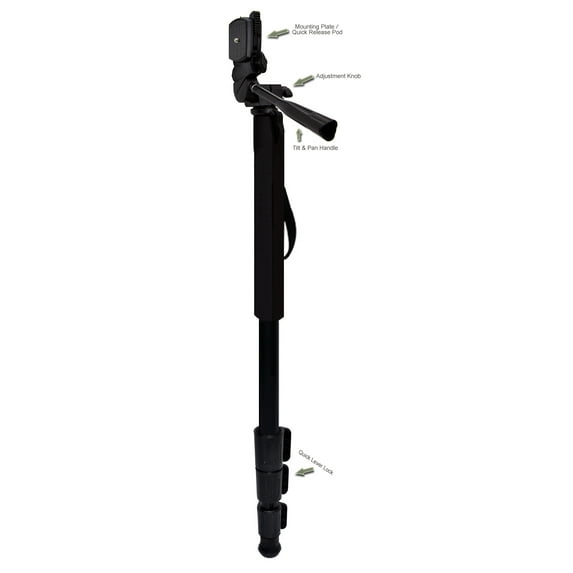 Professional Black 72" Monopod / Unipod (Quick Release) For Canon VIXIA HF M50