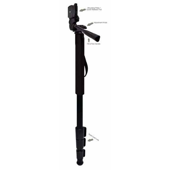 Professional Black 72" Monopod / Unipod (Quick Release) For Panasonic HDC-TM900K