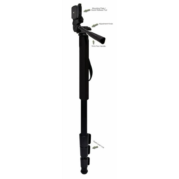 Professional Black 72" Monopod / Unipod (Quick Release) For Sigma 17-70mm f/2.8-4 DC Macro OS HSM