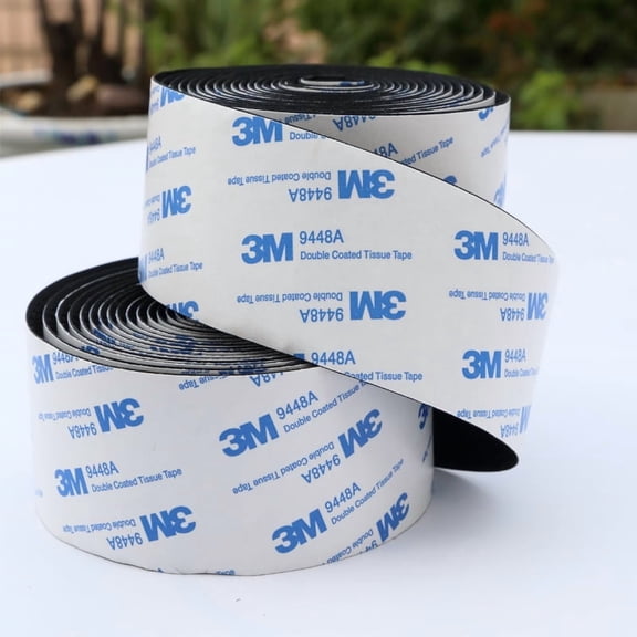 Professional Black Self-Adhesive Hook and Loop - 2 Inch Wide x 10FT Long, All-Weather for Trim & Crafts