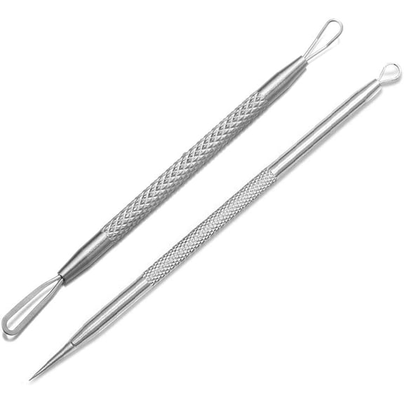 Professional Blackhead and Blemish Remover -Pimple Comedone Removal 2-in-1 Extractor Tool -by La Chat (2 Packs)