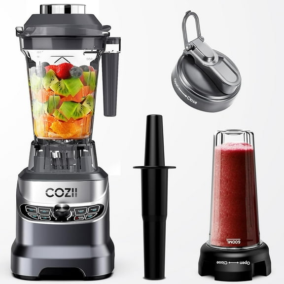 Professional Blender 2000W, Smoothie Countertop Blenders for Kitchen, 64 Oz Pitcher/21-Oz To-go Cup, 7 Preset Programs for Ice Crush/Frozen Drinks/Dips/Nut Butter, High Speed, Dishwasher Safe