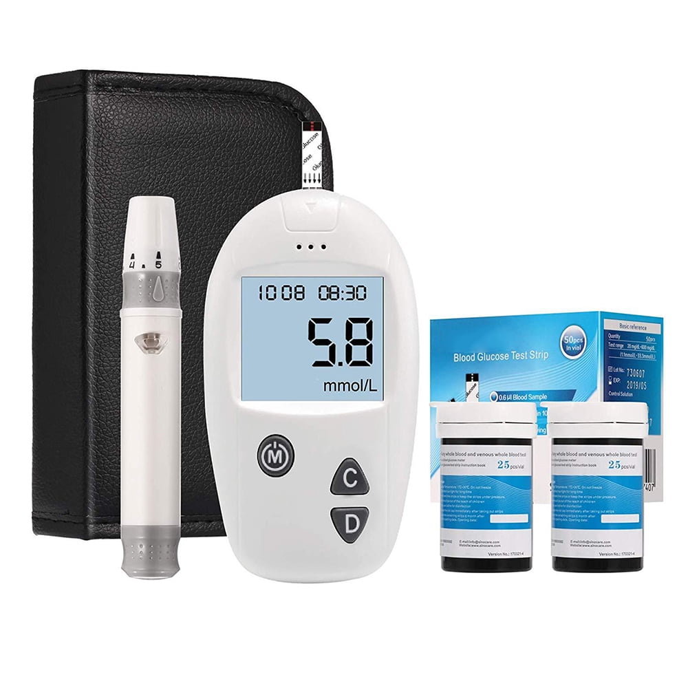 Blood Glucose Monitor Kit, Blood Sugar Monitor Automatic Shutdown Automatic  Strip Return ABS For Home 