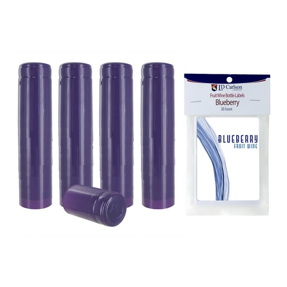 Professional Blueberry Fruit Wine Labels With Purple PVC (30 count)